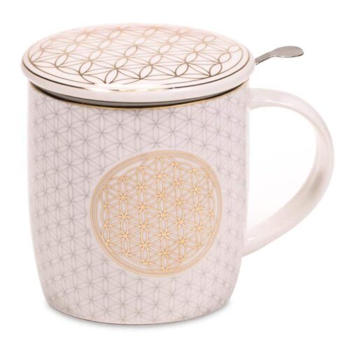 Confezione infusore per tè Mug Fiore della vita