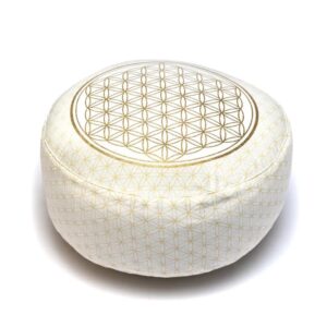 cuscino fiore della vita bianco